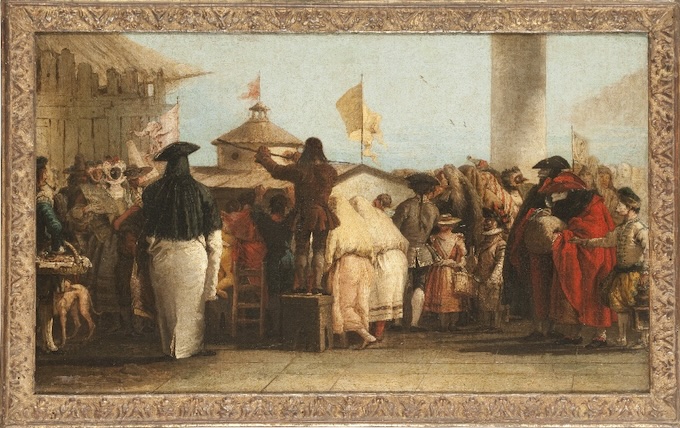Giandomenico Tiepolo, Il Mondo novo, vers 1765, huile sur toile Paris, Musée des Arts décoratifs don Jules Maciet, 1904  © Les Arts Décoratifs / Jean Tholance