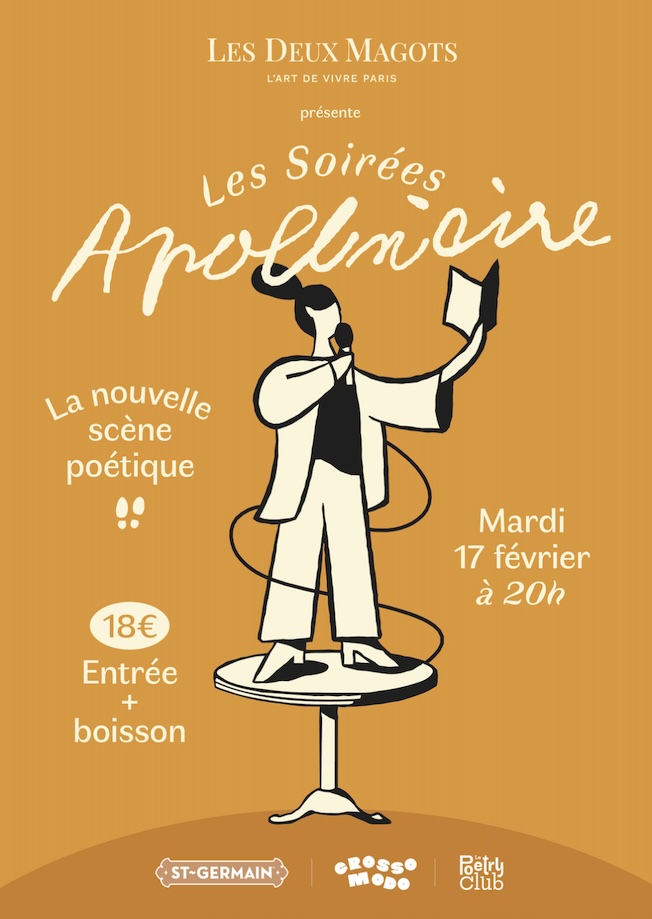 Paris. Les Deux Magots accueillent la seconde édition des soirées Apollinaire. Mardi 17/02/26 à 20h