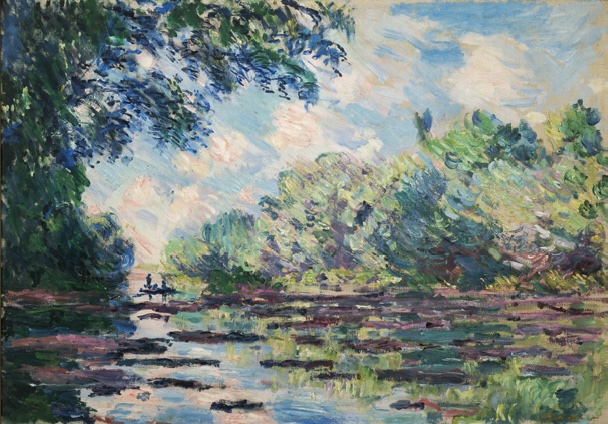 Claude Monet. Bras de Seine à Giverny, 1885. Huile sur toile, 66 x 93 cm Paris, musée Marmottan Monet. Studio Christian Baraja SLB