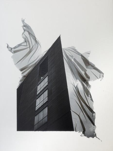 Yanis Houssen, Sans titre, 2025, transfert carbone sur papier aquarelle, 73 x 56 x 0,3 cm © Courtesy de l’artiste.