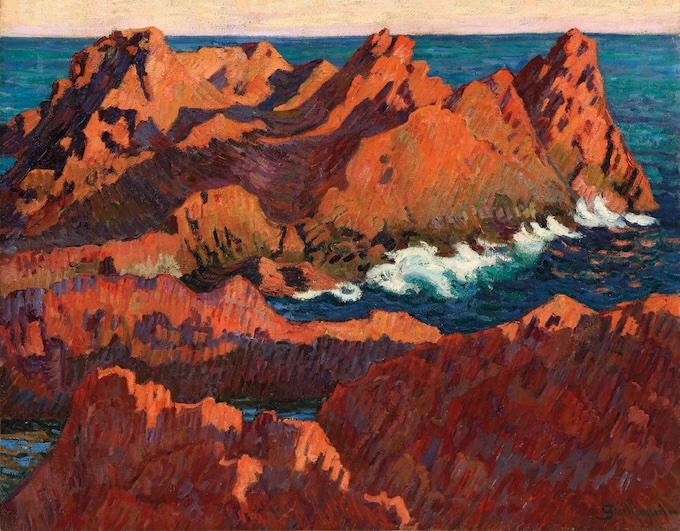 Jean-Baptiste Armand Guillaumin, Île de Besse, Agay, vers 1895, huile sur toile, 73 x 92 cm, collection privée © Galerie d’art Alexis Pentcheff de Marseille