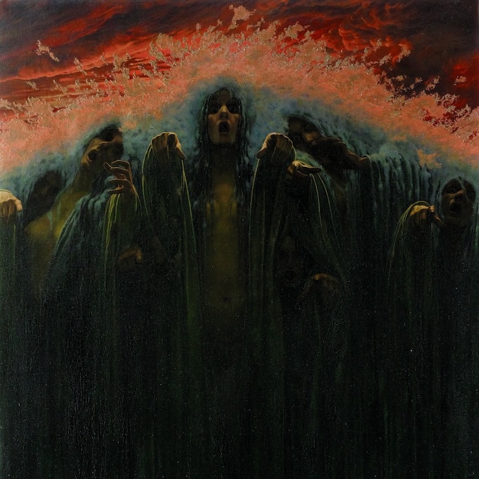 Carlos Schwabe (Hambourg-Altona, 1866 - Avon, 1926) La Vague, 1907 Huile sur toile,196 x 116 cm Don d’Ombra Schwabe, la veuve de l’artiste, 1932, inv. CR0161