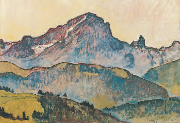 Ferdinand Hodler, Le Grand Muveran, 1912, Huile sur toile, 53 x 75 cm, Von der Heydt-Museum, Wuppertal, © Medienzentrum, Antje Zeis-Loi
