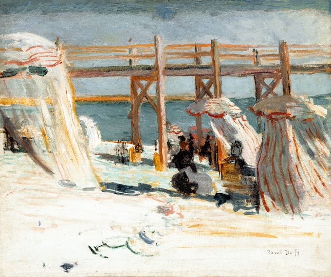 Raoul Dufy, L’Estacade à Sainte-Adresse, 1902 - Huile sur toile - Legs Émilienne Dufy, 1963 - En dépôt au musée des Beaux-Arts de Reims - Collection Centre Pompidou, Paris - Musée national d’art moderne - Centre de création industrielle