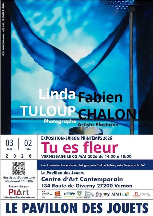Vernon (27), Pavillon des Jouets : « Tu es fleur » Linda Tuloup & Fabien Chalon. Du 3 mai au 2 juillet 2026