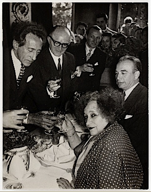 Colette et Cocteau à l'inauguration du restaurant Le Grand Véfour, 1948, coll.part.