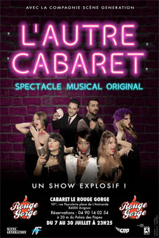« L'autre cabaret »sur la scène du Rouge Gorge au Festival Off d'Avignon du 7 au 30 juillet 2016 tous les soirs à 23h25 « L'autre cabaret »sur la scène du Rouge Gorge au Festival Off d'Avignon du 7 au 30 juillet 2016 tous les soirs à 23h25