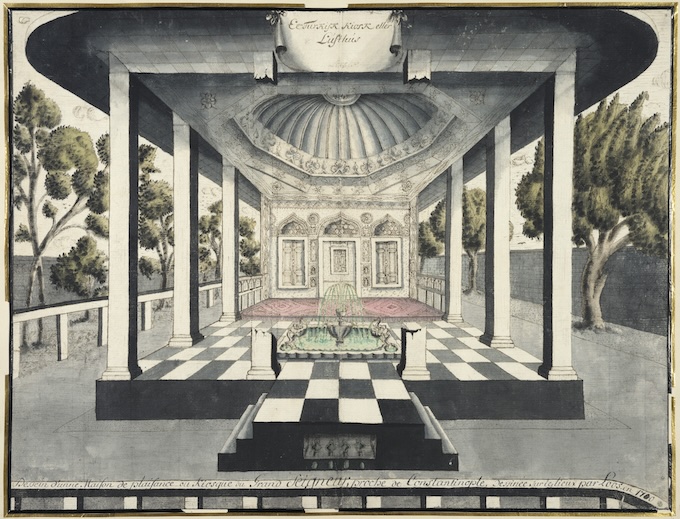 Cornelius Loos (1686 - 1738), Interiör av lusthus nära Istanbul, 1710, [Trad. Intérieur d’un kiosque près d’Istanbul], Photo Nationalmuseum, Stockholm