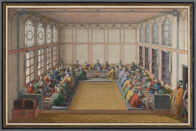 Louis Nicolas de Lespinasse (1734 - 1808), Ett ämbetsrum i Finansdepartementet [Trad. Un bureau officiel au ministère des Finances]. Photo Nationalmuseum, Stockholm