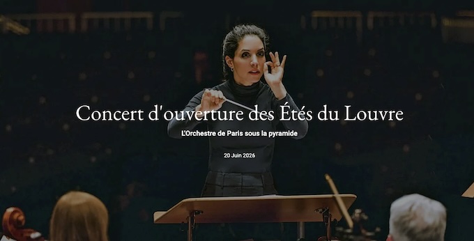 Paris. Concert d'ouverture des Étés du Louvre. L'Orchestre de Paris sous la pyramide. 20 Juin 2026