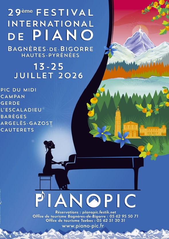Bagnères-de-Bigorre : 29e festival International de Piano. 13 au 25 juillet 2026