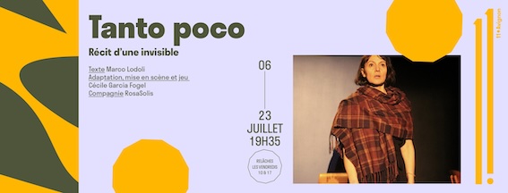  Festival Off Avignon, au 11  Avignon  : Tanto Poco, d'après Si peu de Marco Lodoli - du 6 au 23 juillet  à 19h35