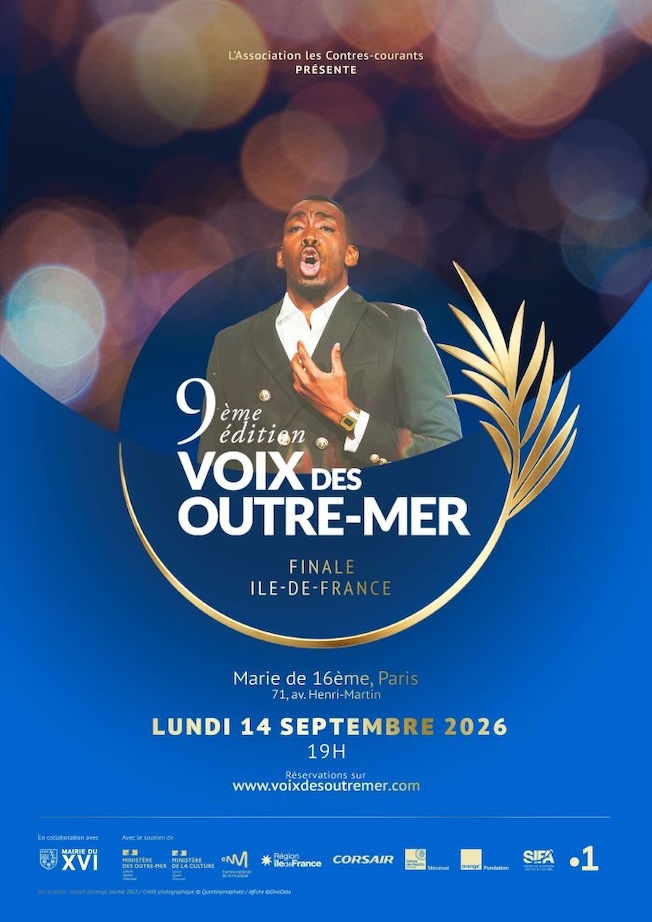 Paris, Mairie du 16ème : 9ème édition des Voix des Outre-Mer - Finale Ile-de-France. Lundi 14 septembre à 19h00