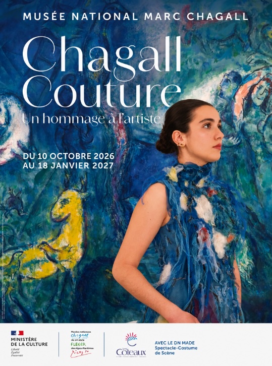 Nice, Musée national Marc Chagall : « Chagall Couture. Un hommage à l'artiste. ». 10 octobre 2026 - 23 mai 2027