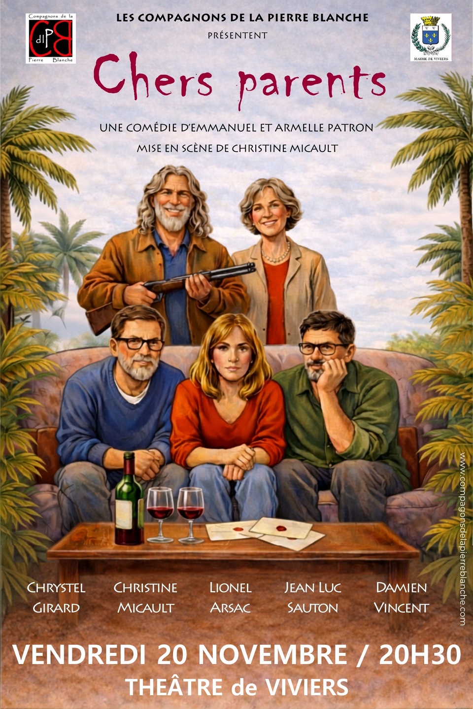 Viviers (07220), Théâtre de Viviers : « Chers Parents » d'Emmanuel et Armelle Patron. 20/11/2026 à 20h30