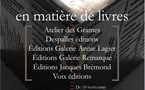 10 septembre au 10 octobre 2010, En matière de livres, exposition à Vaison-la-Romaine