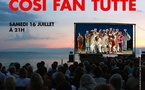 Cosi fan tutte sur grand écran et en plein air le 16 juillet à 21h