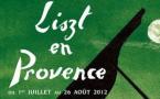 Festival Liszt en Provence, Château Saint Estève, Uchaux, Vaucluse, du 1er juillet au 26 août 2012