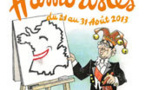 Affiche du 25e festival national des Humoristes qui se déroulera du 21 au 31 août 2013 à Tournon sur Rhône et Tain l'Hermitage