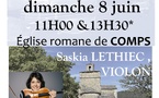 Comps (Drôme), Eglise romane : Bach, sonates, partitas. Dimanche 8 juin 2025, 11h &amp; 13h30