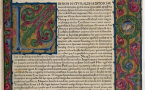 Pline l’Ancien (0023-0079), C. Plinii Secundi Naturalis historiae libri XXXVII. Édition de1469 © BnF, Réserve des livres rares