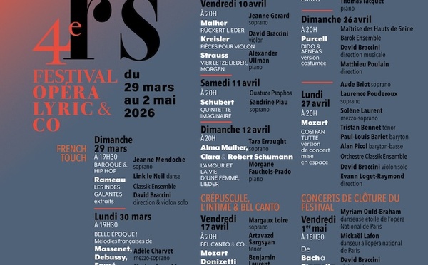 Paris. 4e Edition « Opera, Lyric &amp; co. » Sainte Chapelle Paris Festival &amp; 7ème Edition « Résonnance ». Sainte Chapelle Festival Claviers Duos