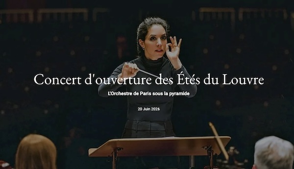 Paris. Concert d'ouverture des Étés du Louvre. L'Orchestre de Paris sous la pyramide. 20 Juin 2026