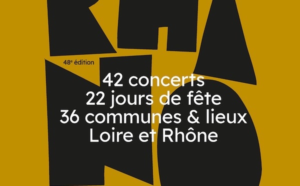 Loire et Rhône : Rhino Festival, 48e édition. 25 sept-18 octo 2026