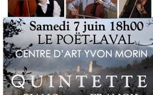 Le Poët-Laval (vieux Village) : Quintettes - Franck - Schubert. samedi 7 juin 18H00 