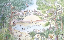 Evian, Grand Promenoir de la Buvette Cachat : exposition « Correspondances » de Aurélie Castex