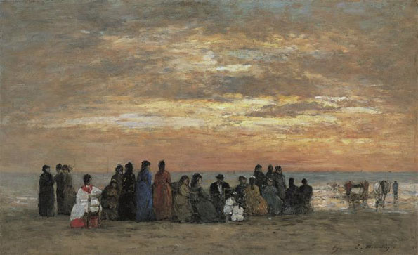 Scène de plage 1869 Huile sur toile 29 x 47 cm Madrid, Collection Carmen Thyssen-Bornemisza