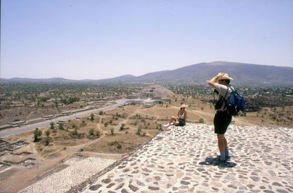 Vue du sommet de la Pyramide du Soleil